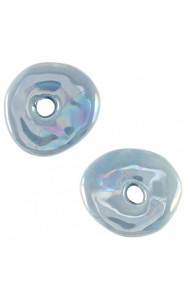 DQ Greek Ceramic bead donut – Brisk blue